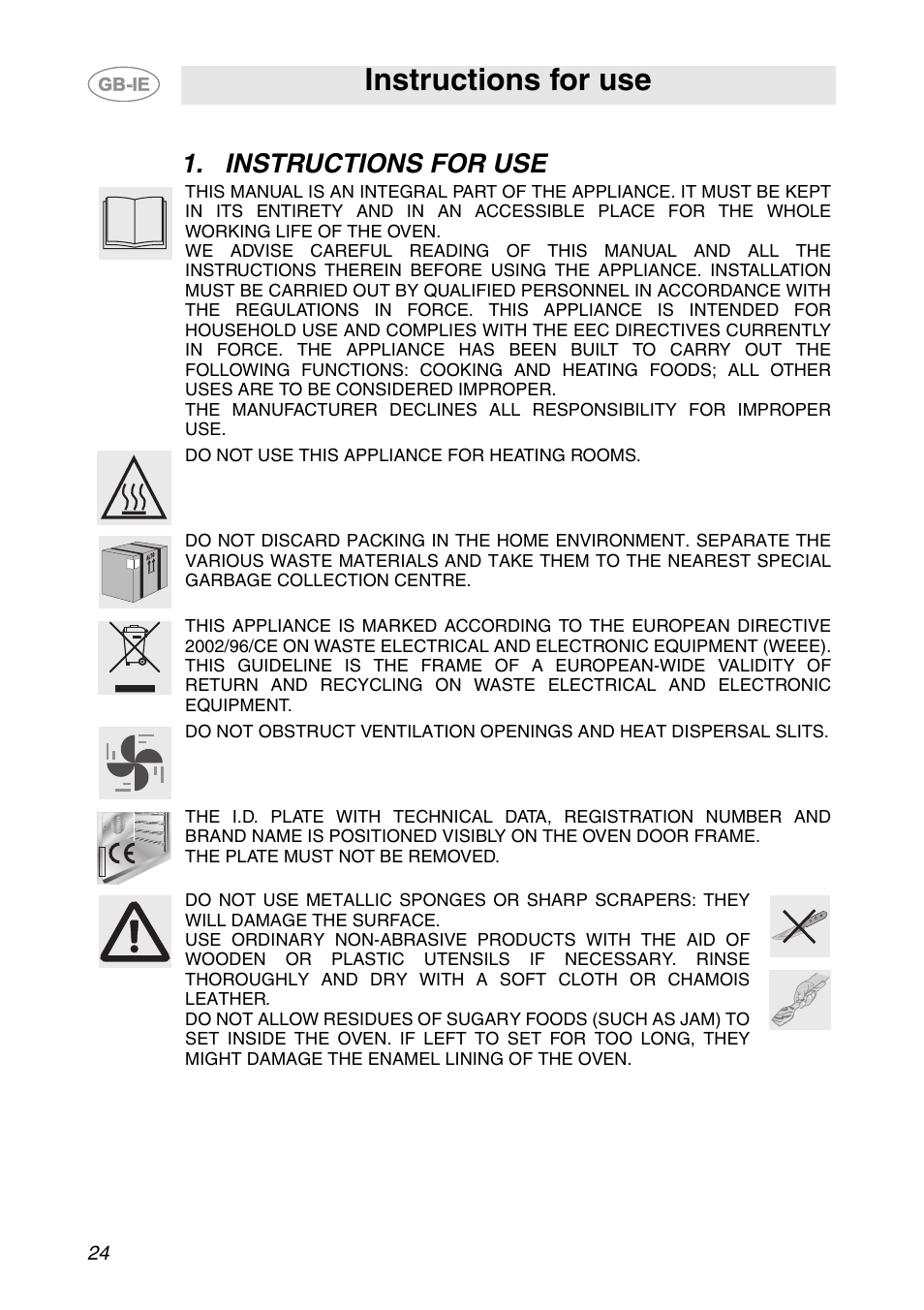 Instructions for use | Smeg SC321N User Manual | Page 2 / 20