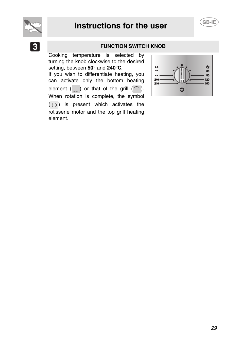 Instructions for the user | Smeg SC321N User Manual | Page 7 / 20