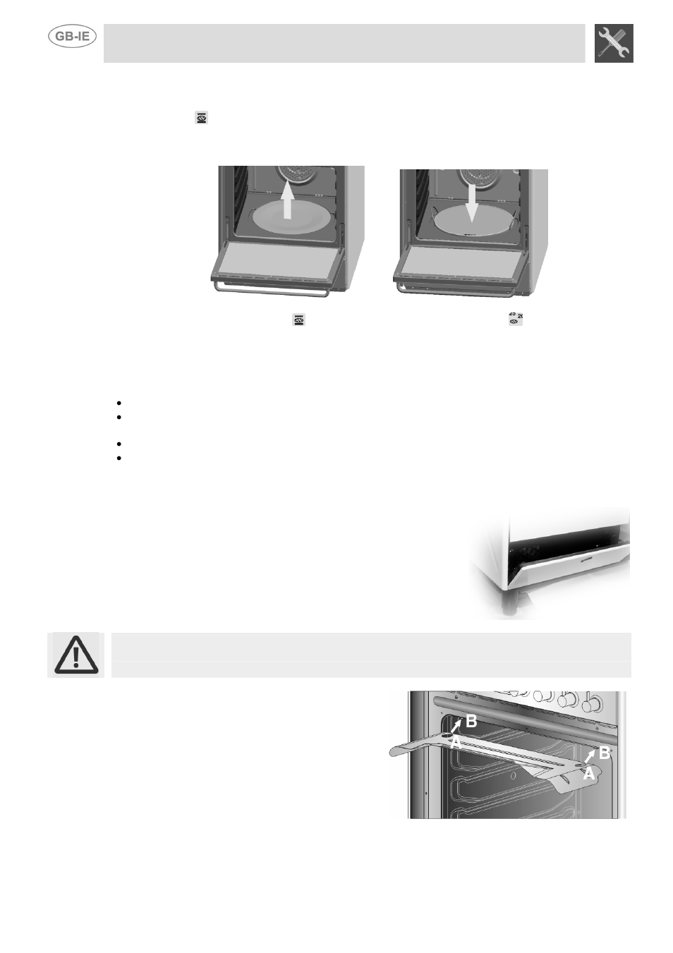 Using the pizza function (only on some models), Precautions for using the pizza plate, Storage compartment | Instructions for the installer | Smeg SSA91MFP1 User Manual | Page 18 / 24