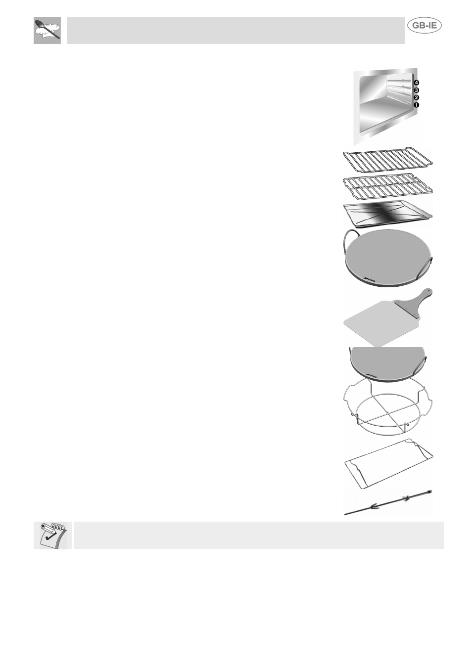 Available accessories, Instructions for the user | Smeg SSA91MFP1 User Manual | Page 21 / 24