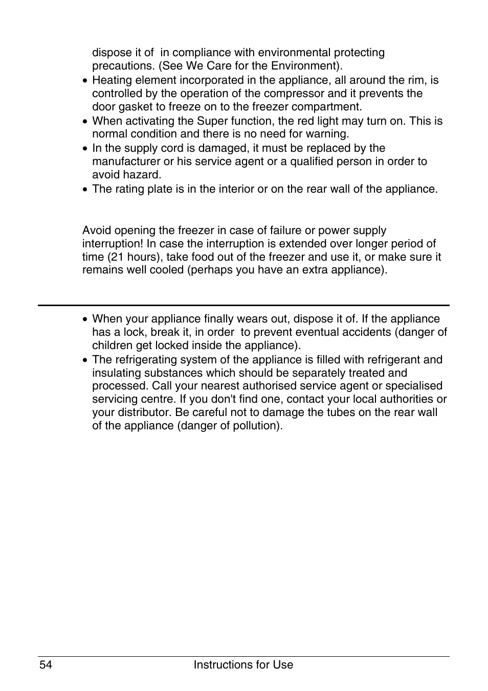 Disposing of the worn out appliance, Storing time during power supply interruption | Smeg UKVI144B User Manual | Page 4 / 15