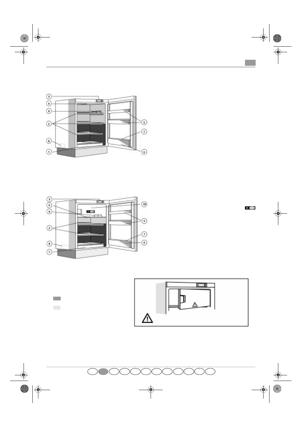 Uc 148 a/z product description sheet gb, A. refrigerator compartment, B. low temperature compartment if supplied | Smeg FR148A7 User Manual | Page 10 / 11