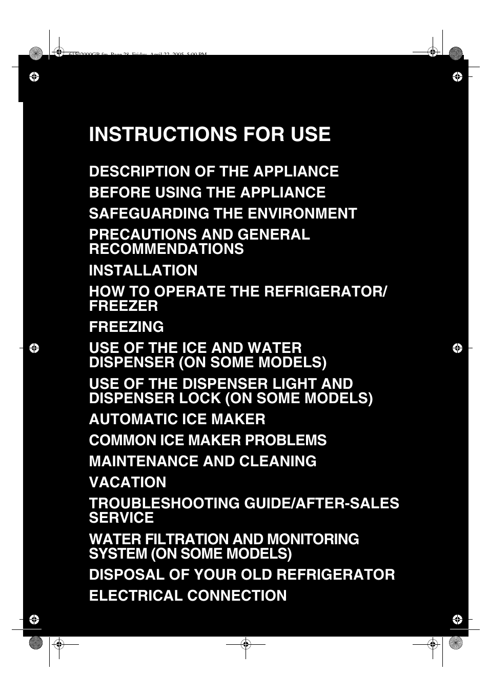 Smeg American Style Fridge Freezer FA550X User Manual | 37 pages