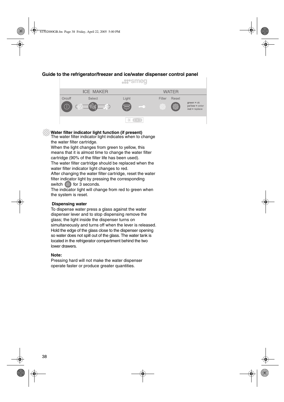 Smeg American Style Fridge Freezer FA550X User Manual | Page 11 / 37