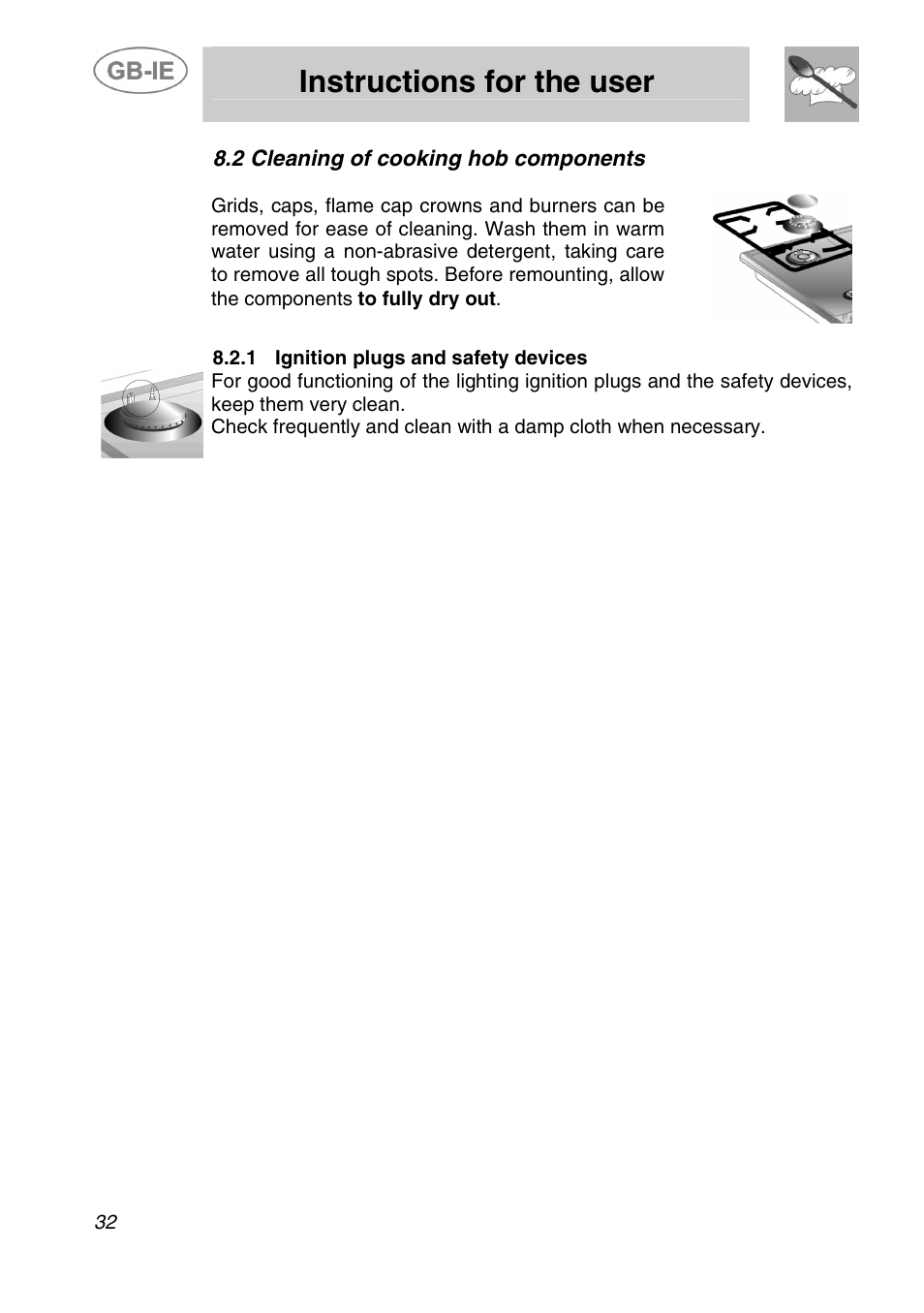 Instructions for the user | Smeg ER12550NL User Manual | Page 15 / 15