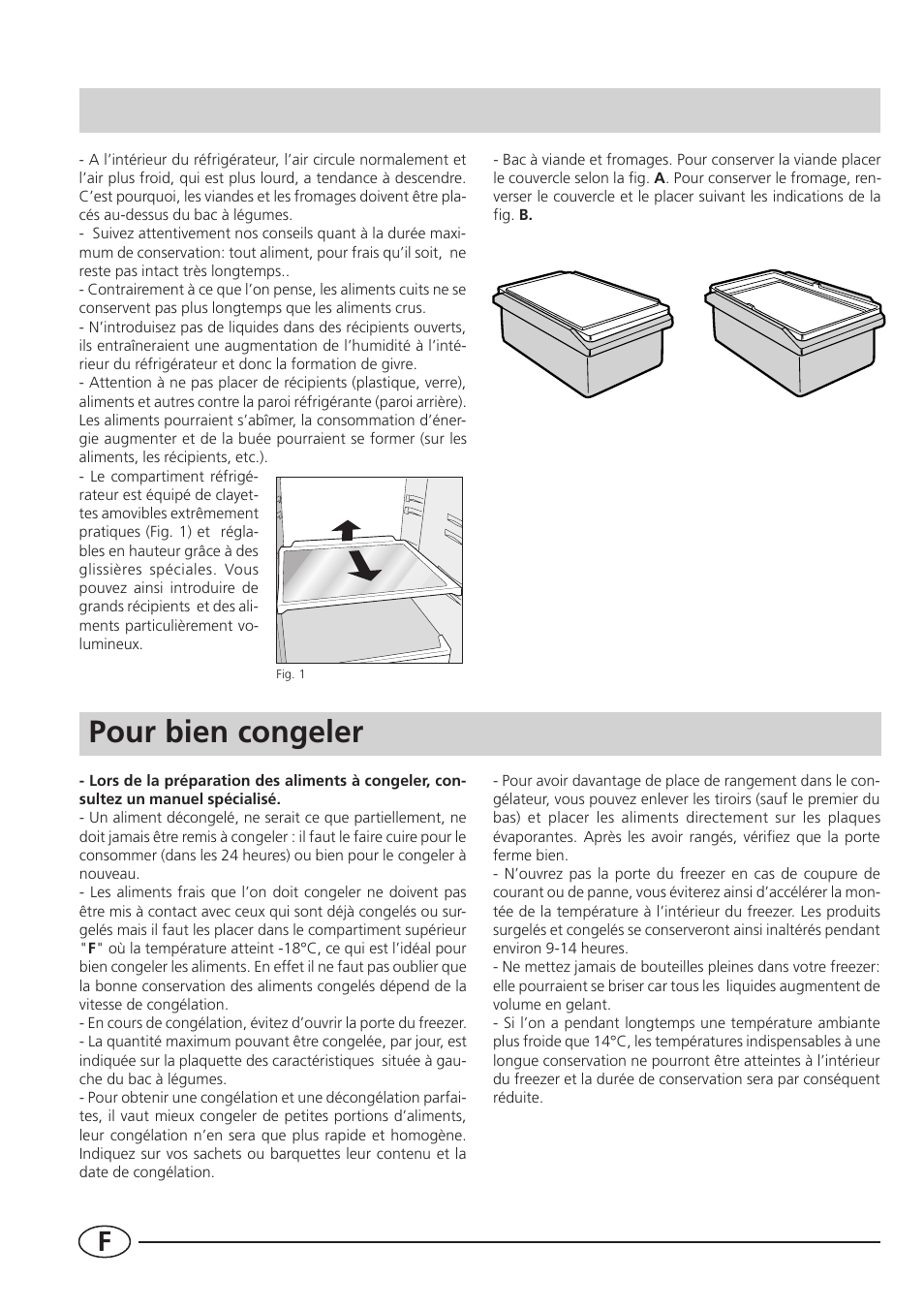 Pour bien congeler | Smeg CR330A User Manual | Page 24 / 61