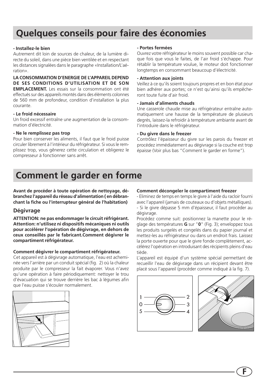 Quelques conseils pour faire des économies, Comment le garder en forme | Smeg CR330A User Manual | Page 27 / 61