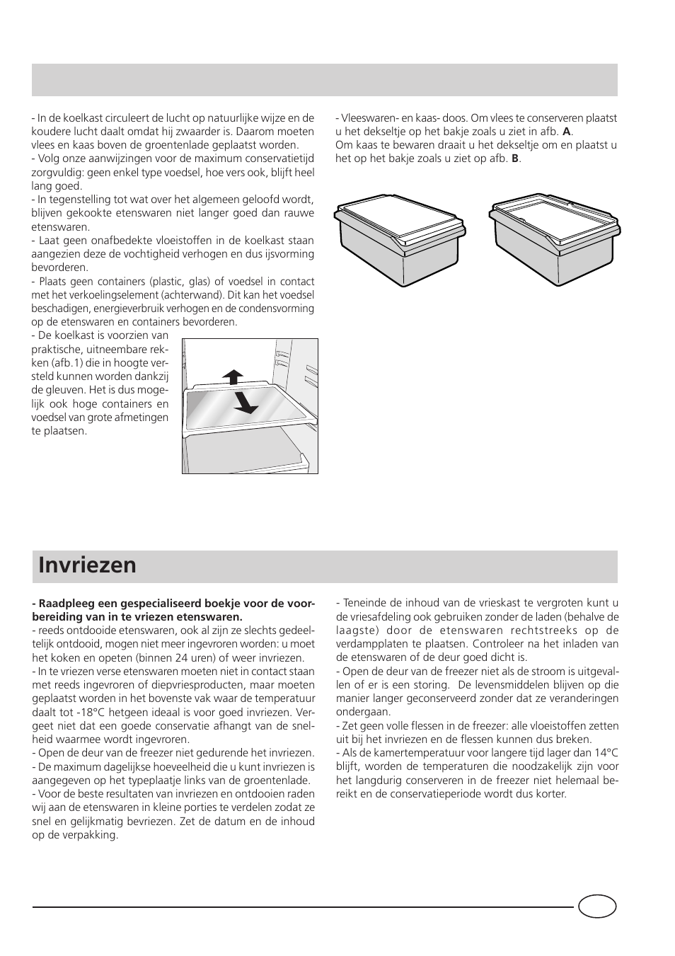Invriezen | Smeg CR330A User Manual | Page 43 / 61