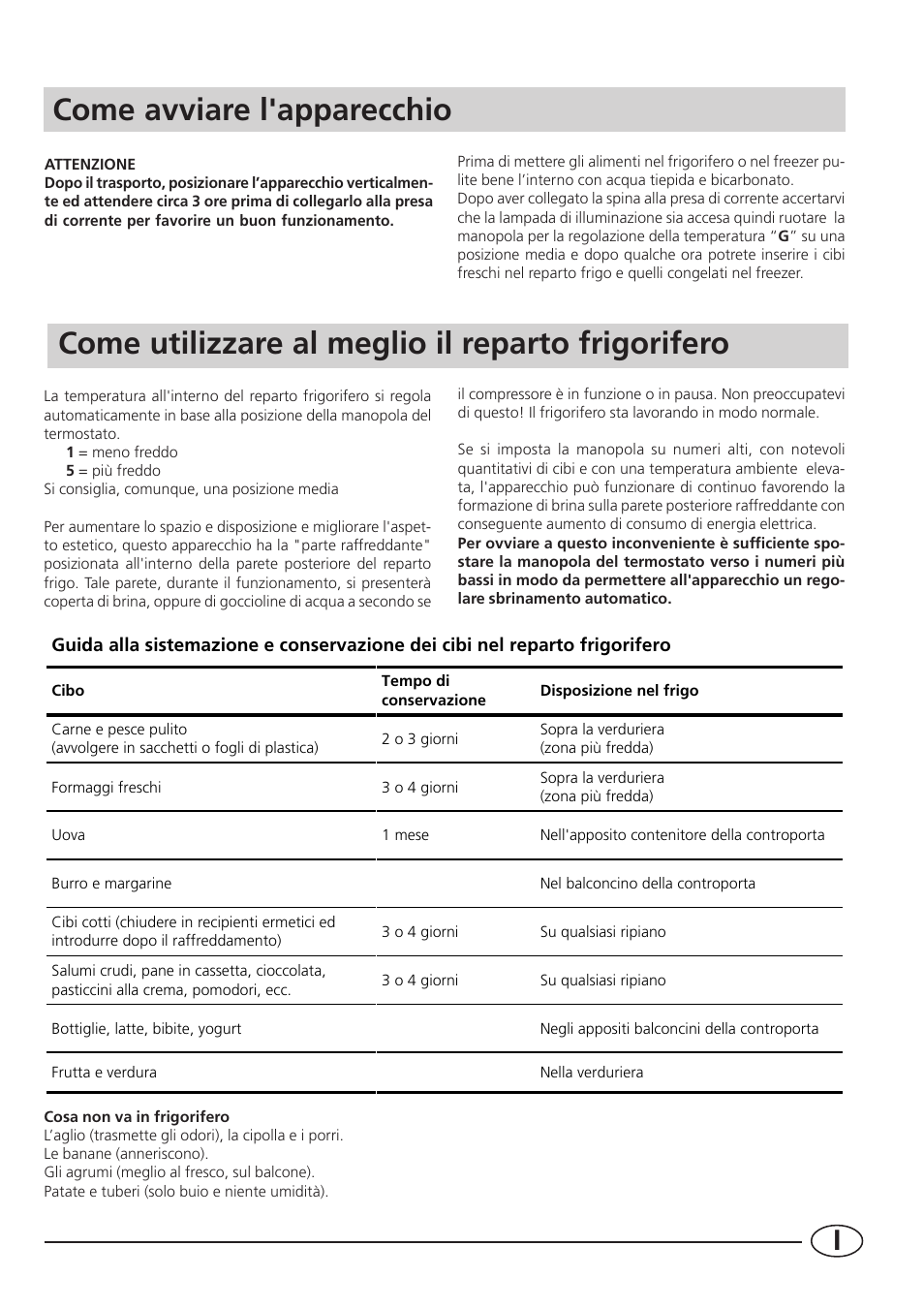 Come avviare l'apparecchio, Come utilizzare al meglio il reparto frigorifero | Smeg CR330A User Manual | Page 5 / 61