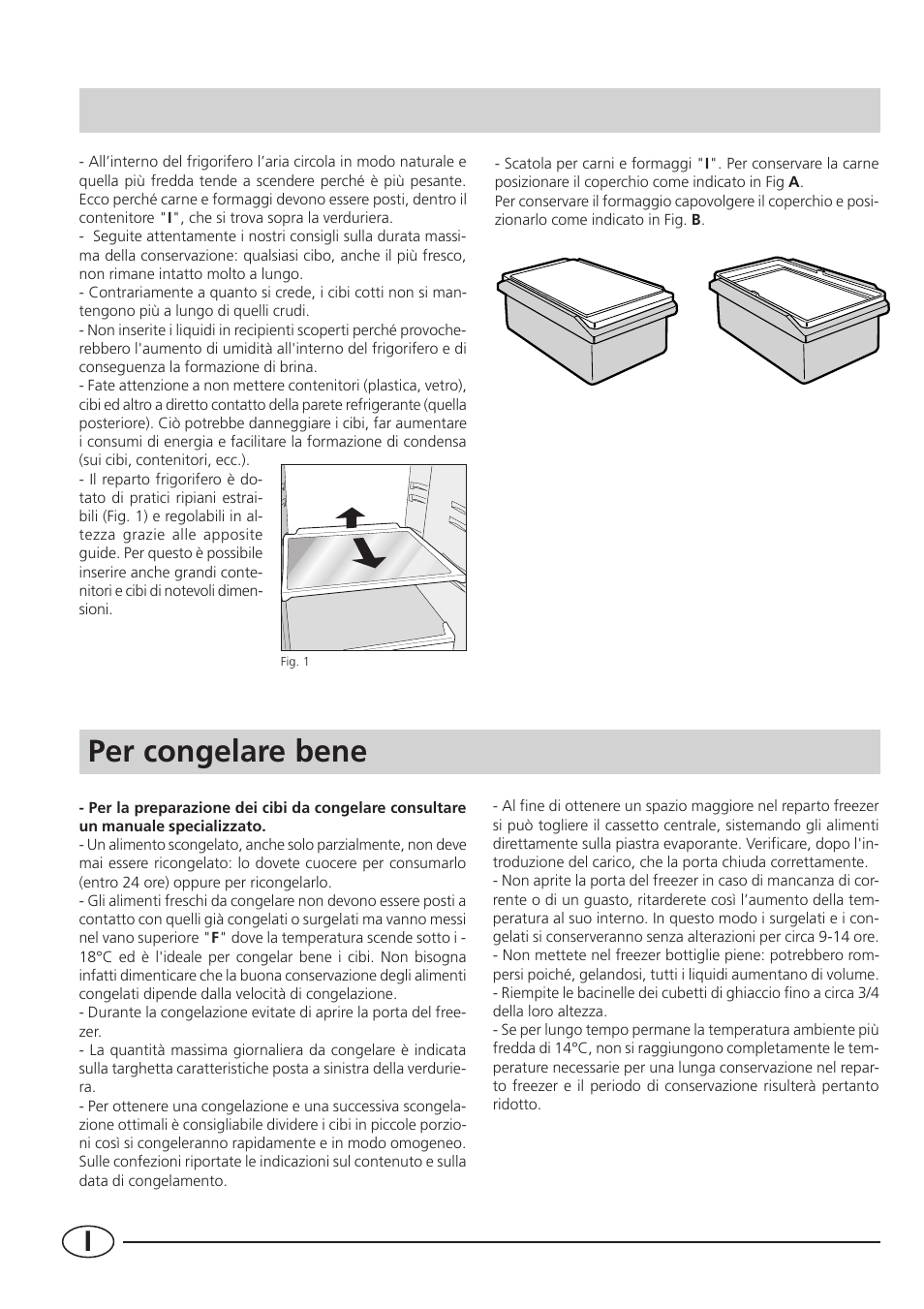 Per congelare bene | Smeg CR330A User Manual | Page 6 / 61