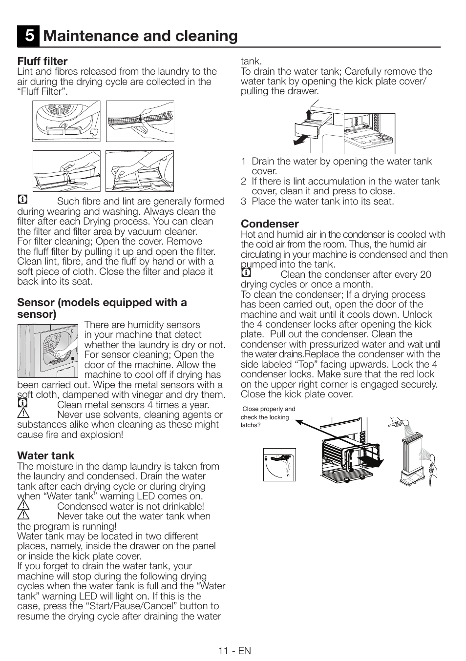 Maintenance and cleaning | Smeg AS 63 CS User Manual | Page 11 / 12