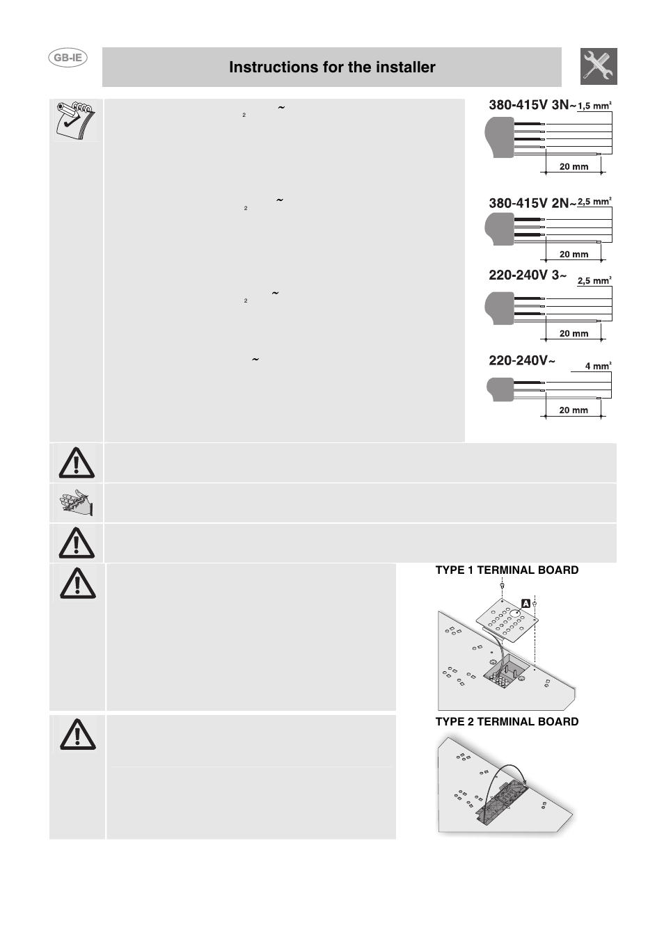 Instructions for the installer | Smeg P662-1 User Manual | Page 13 / 15