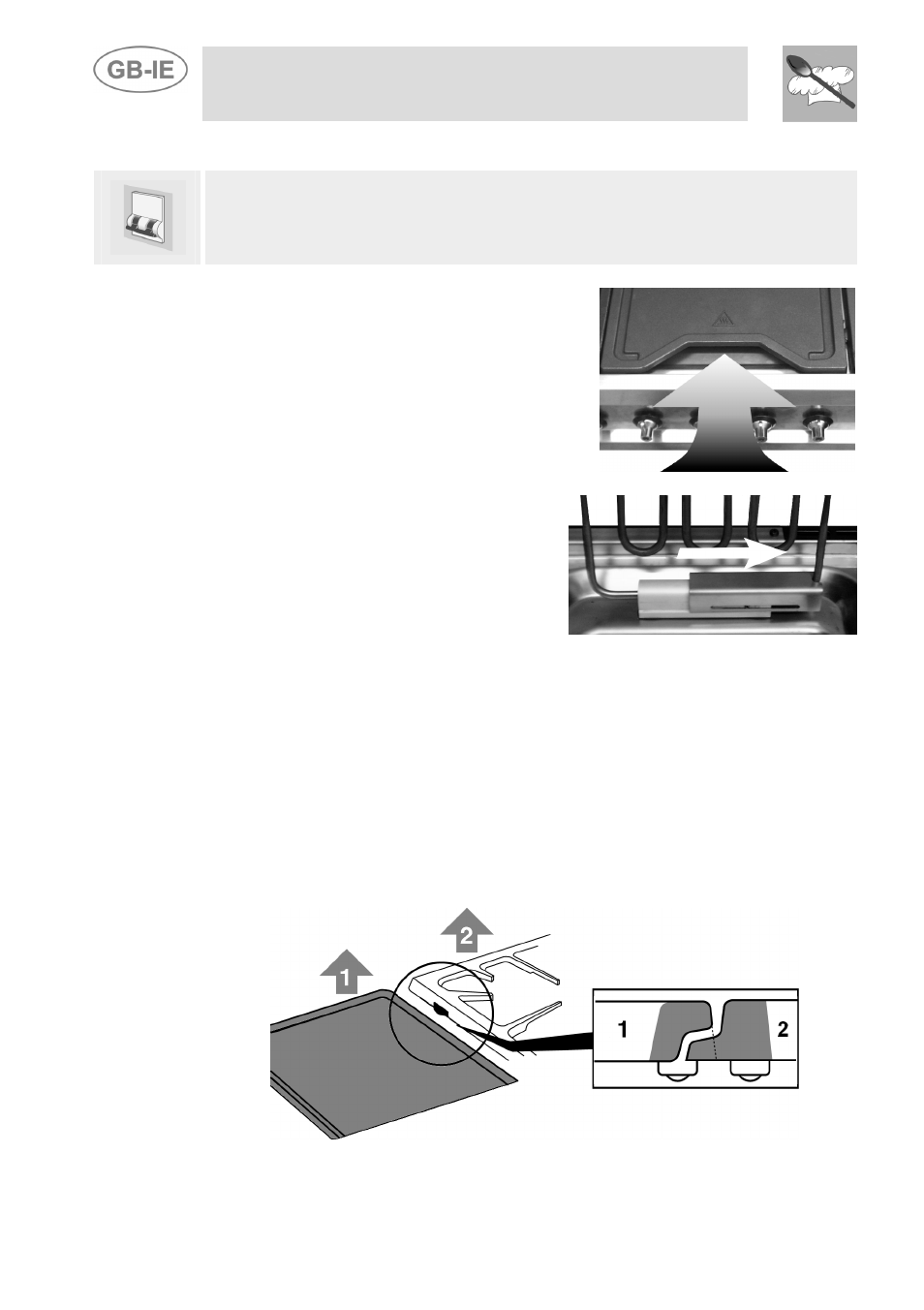 Cleaning of cooking hob components, Barbecue griddle, Barbecue drip tray | Grids, Instructions for the user, 2 cleaning of cooking hob components | Smeg Dual Fuel Cooker A3-5 User Manual | Page 32 / 36