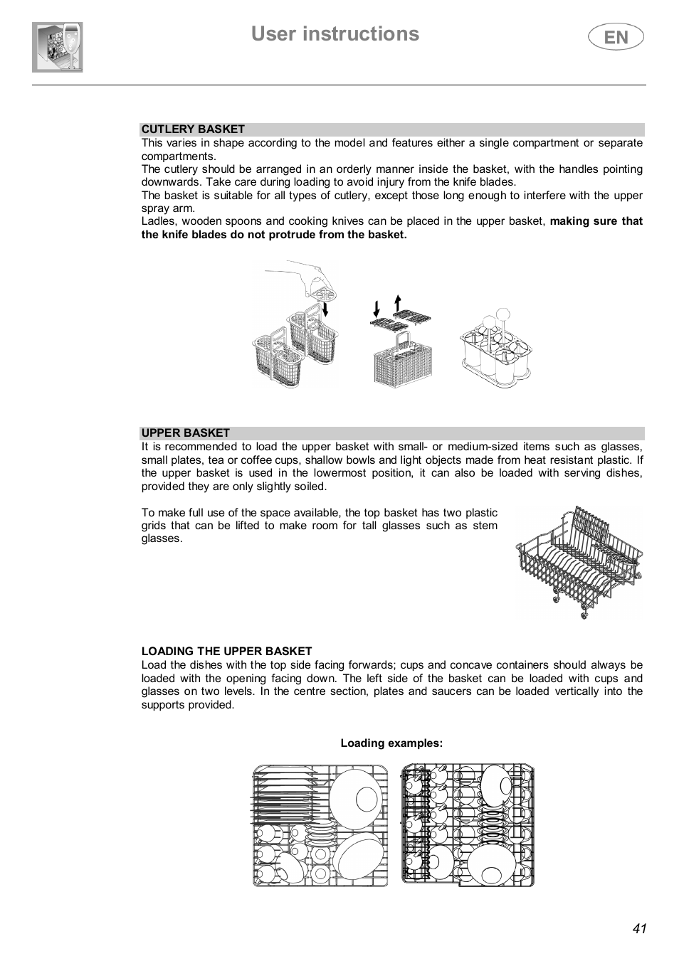 User instructions | Smeg CSE66-I User Manual | Page 20 / 27