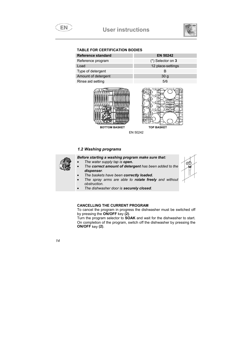 User instructions | Smeg KLS01-2 User Manual | Page 5 / 34