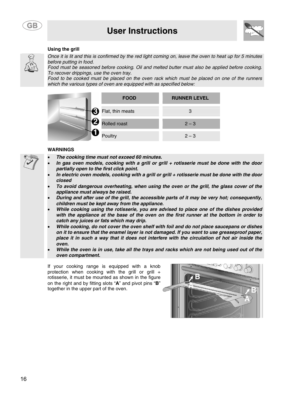 User instructions | Smeg CS15-5 User Manual | Page 14 / 20