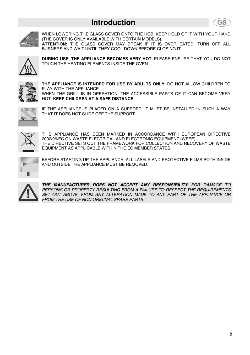 Introduction | Smeg CS15-5 User Manual | Page 3 / 20