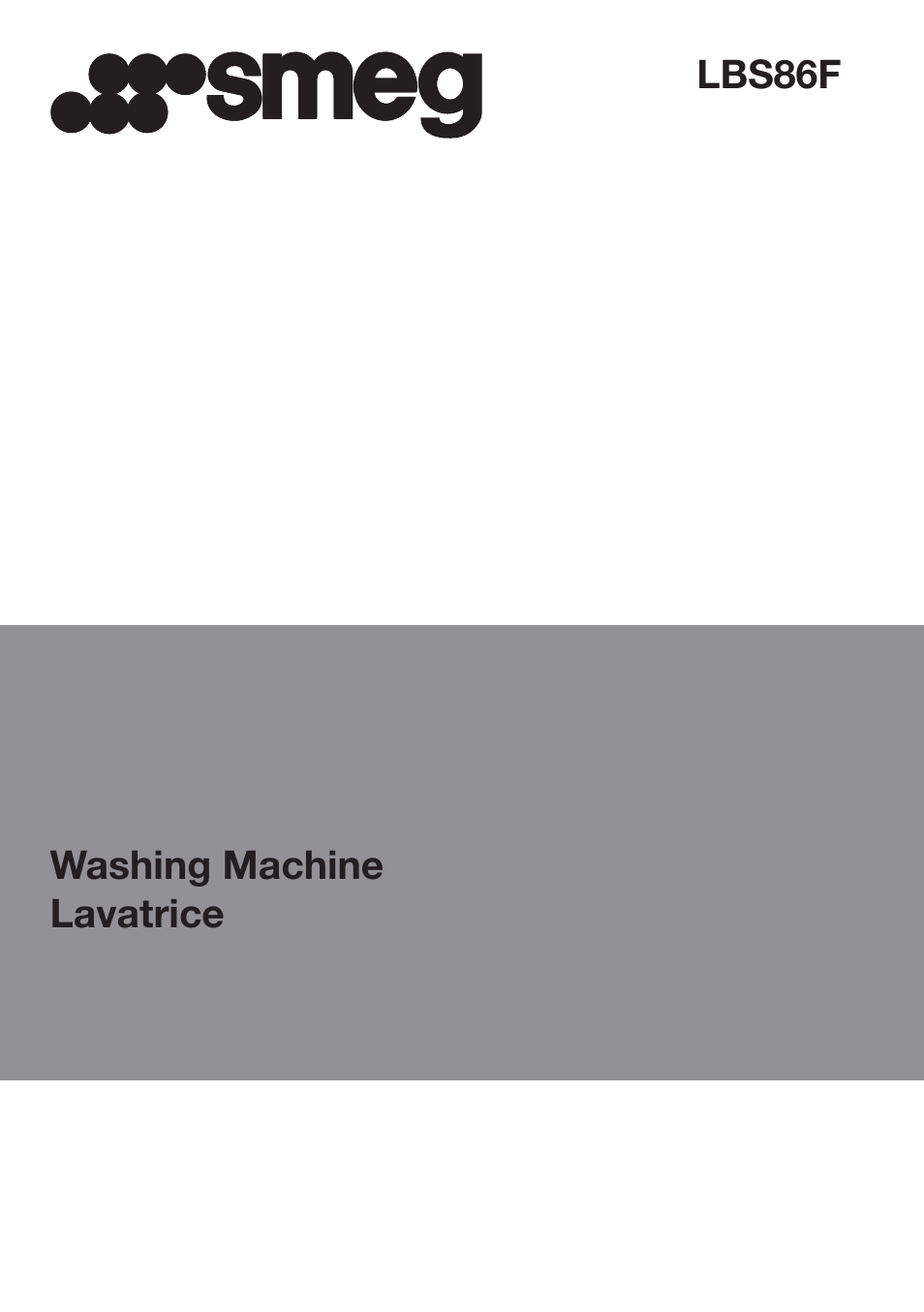 Smeg LAVATRICE LBS86F User Manual | 13 pages