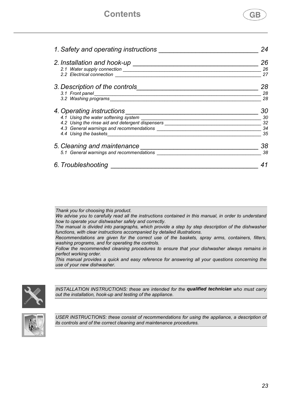 Smeg DWD63BLE User Manual | Page 2 / 26