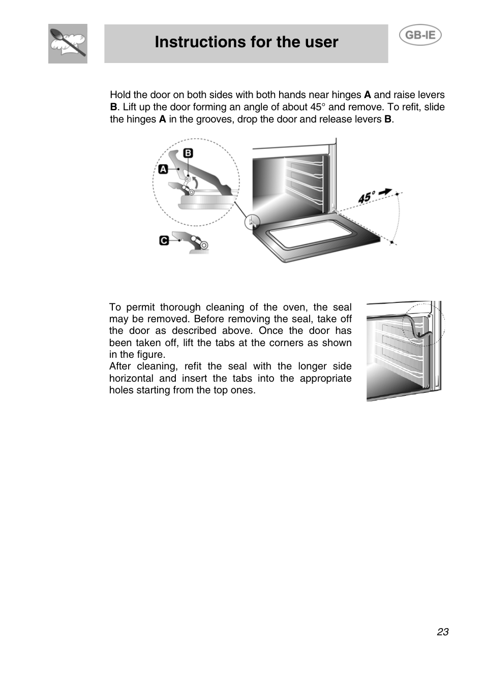 Instructions for the user | Smeg Electric Multifunction F170K User Manual | Page 21 / 21
