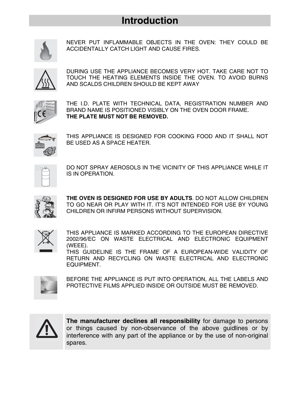 Introduction | Smeg SA704X-5 User Manual | Page 3 / 28