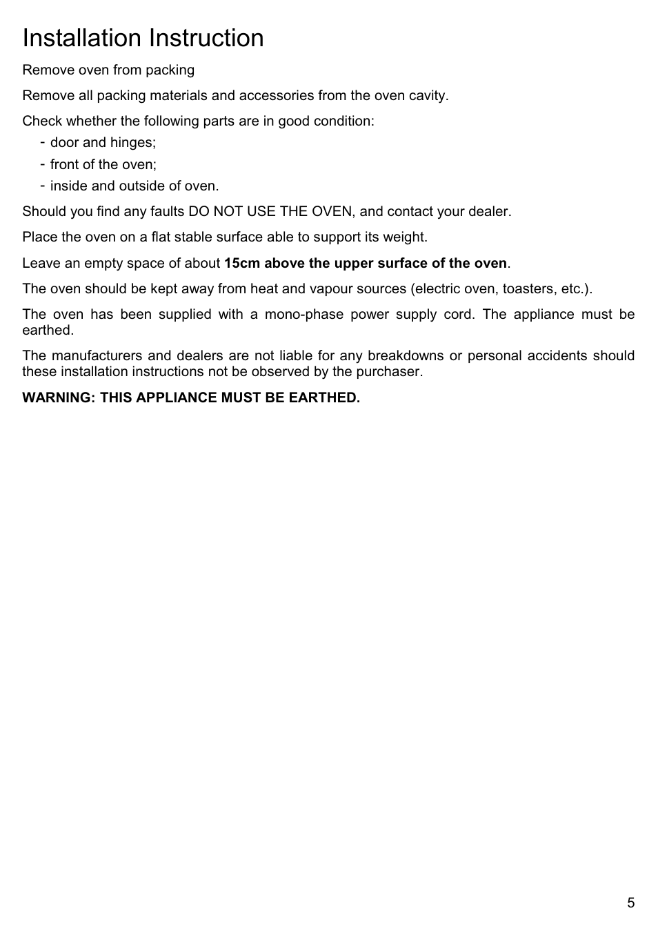 Installation instruction | Smeg ME200B User Manual | Page 4 / 21