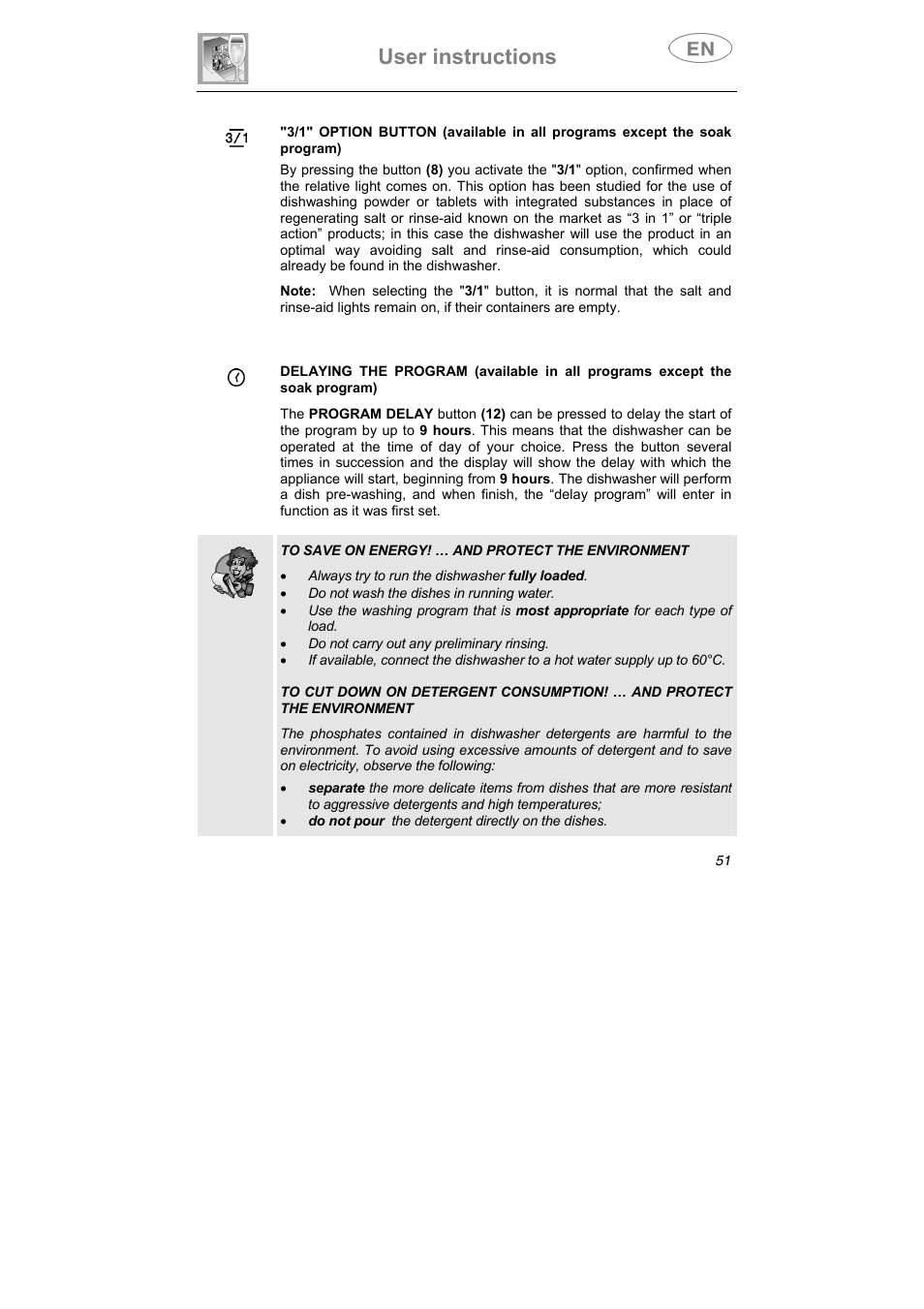 User instructions | Smeg ST0904 User Manual | Page 16 / 36