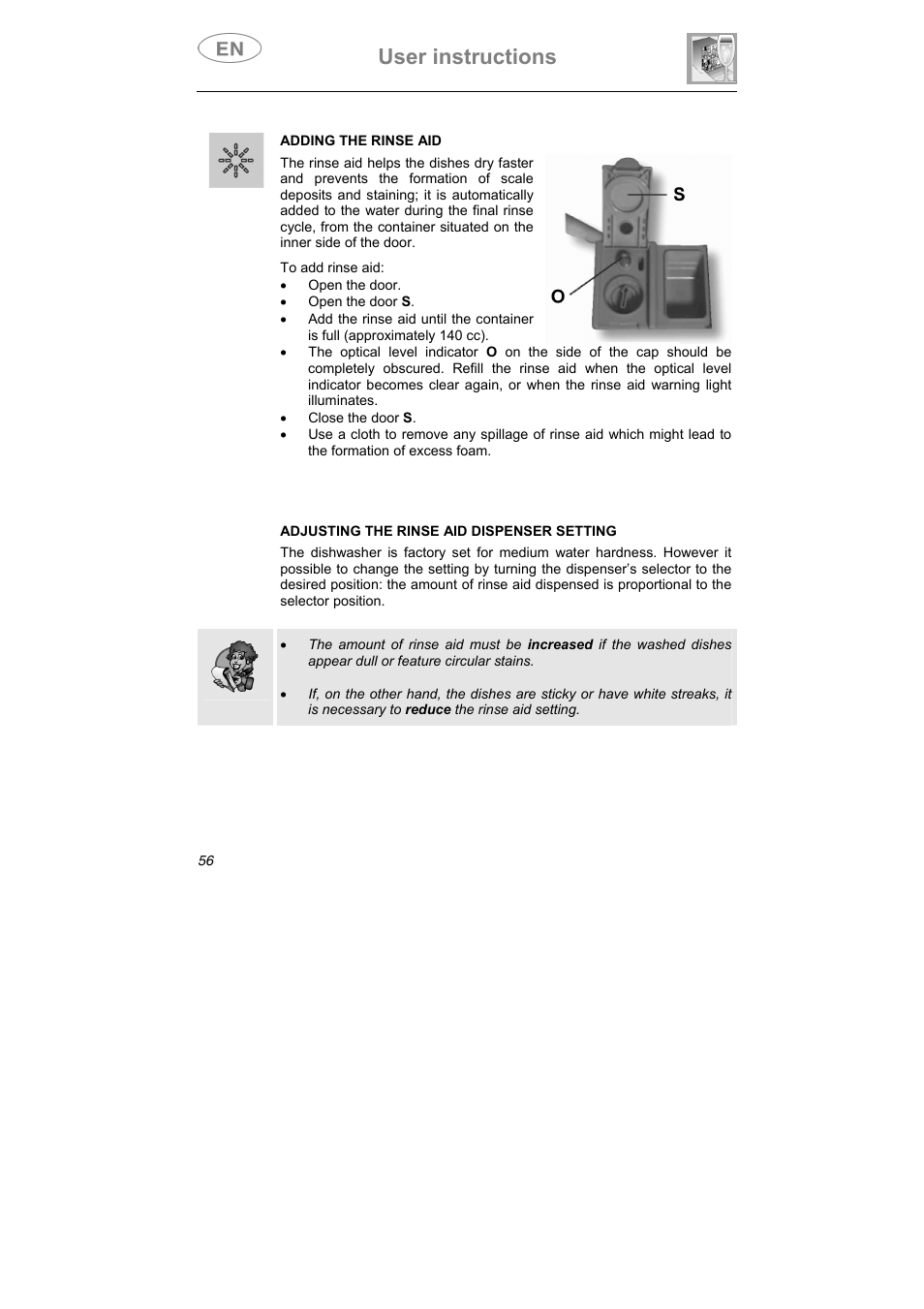 User instructions | Smeg ST0904 User Manual | Page 21 / 36