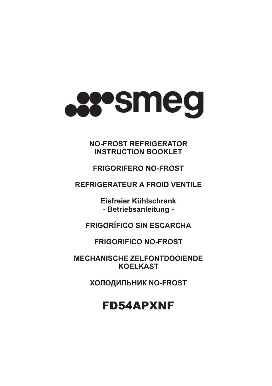 Smeg FD54APXNF User Manual | 18 pages