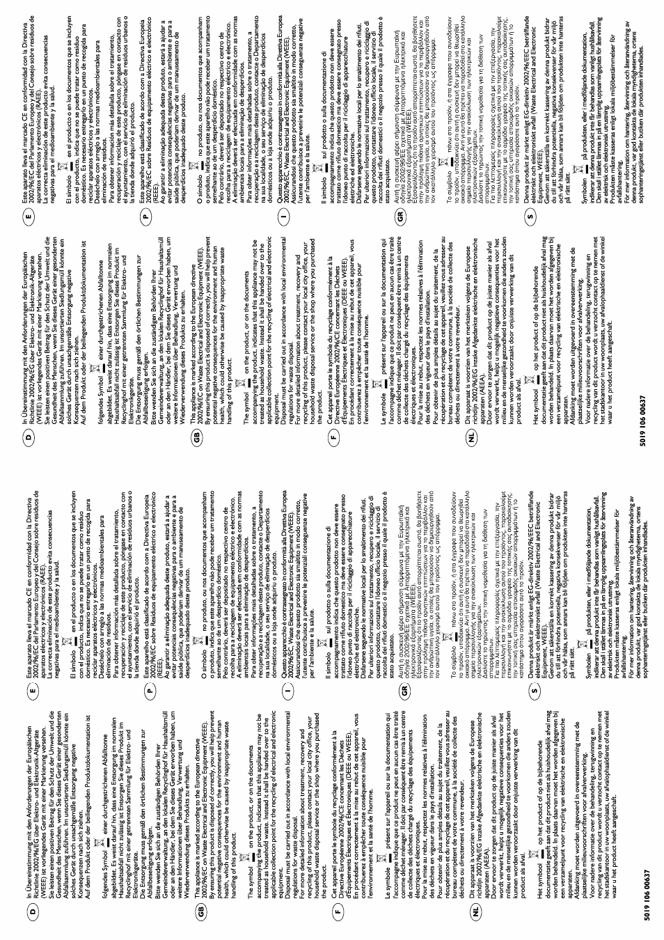 Smeg FD54APXNF User Manual | Page 17 / 18