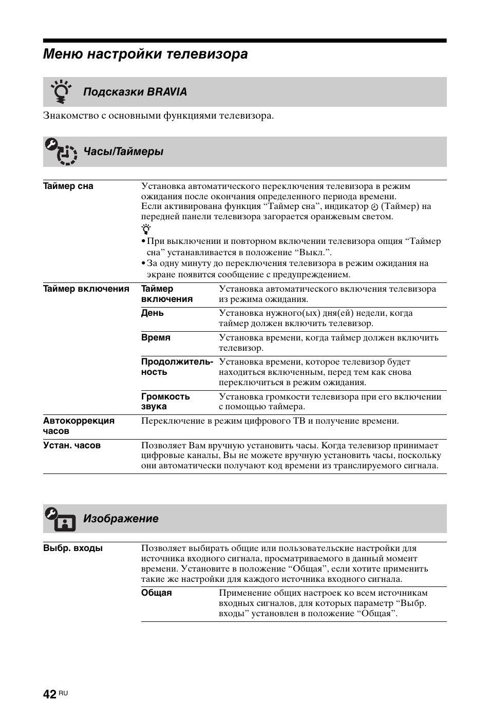 Меню настройки телевизора | Sony KDL-46X4500 User Manual | Page 162 / 188