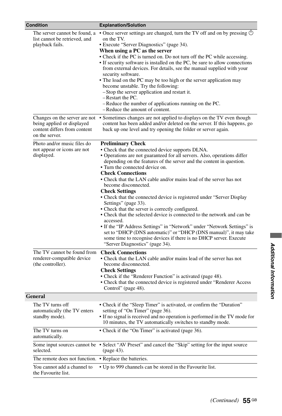 Sony KDL-46X4500 User Manual | Page 55 / 188
