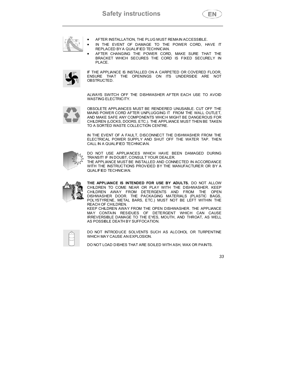 Safety instructions | Smeg DW1410 User Manual | Page 4 / 31