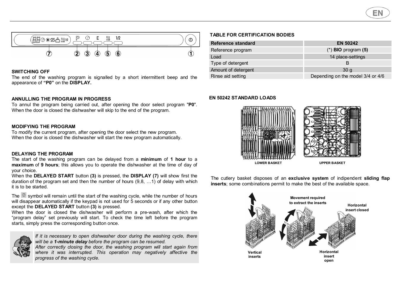 Smeg DWI614 User Manual | Page 8 / 27