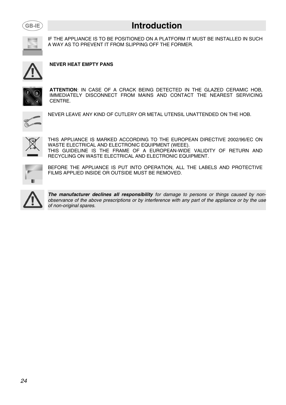 Introduction | Smeg SID61MFX5 User Manual | Page 3 / 17