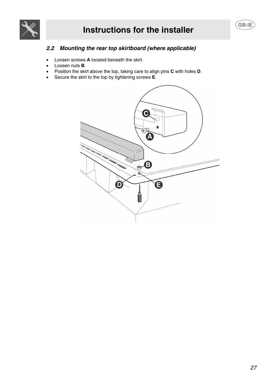 Instructions for the installer | Smeg SID61MFX5 User Manual | Page 6 / 17