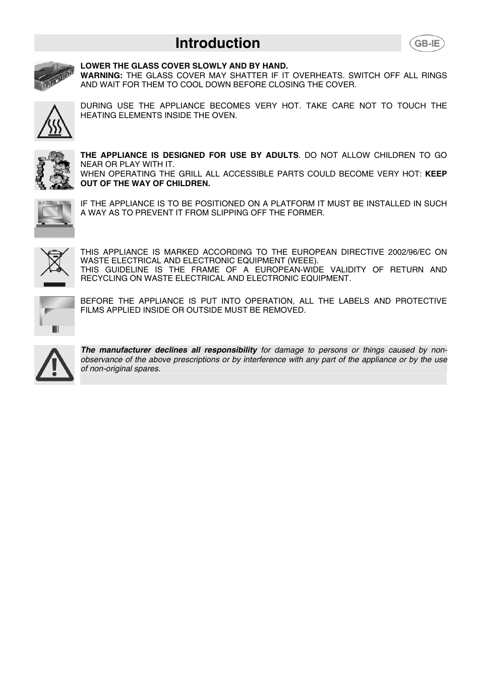 Introduction | Smeg CB61ME User Manual | Page 3 / 29