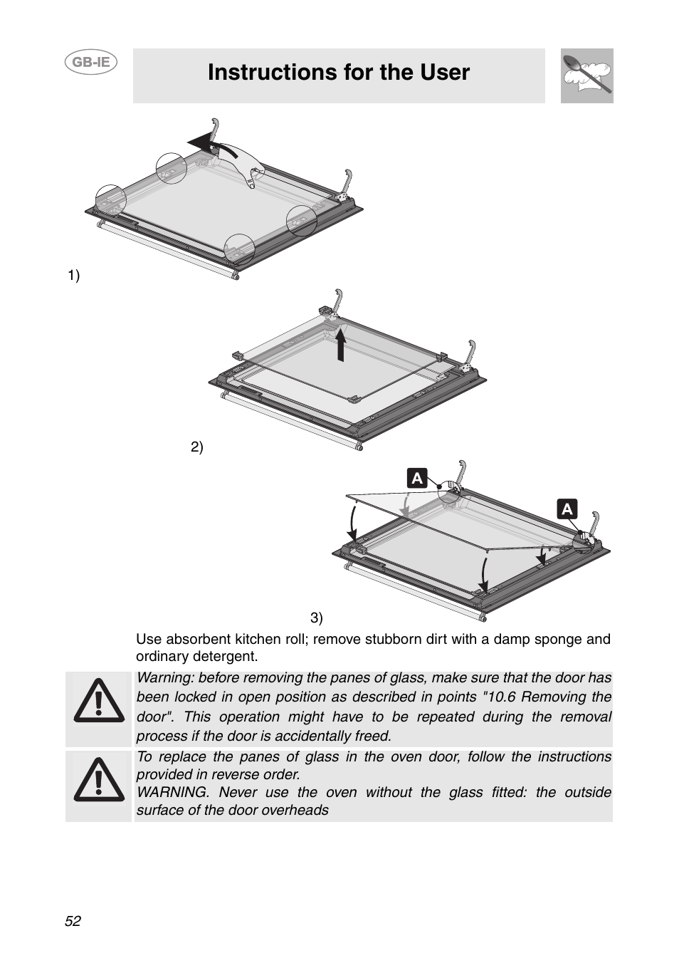Instructions for the user | Smeg AP361MFEB User Manual | Page 23 / 27