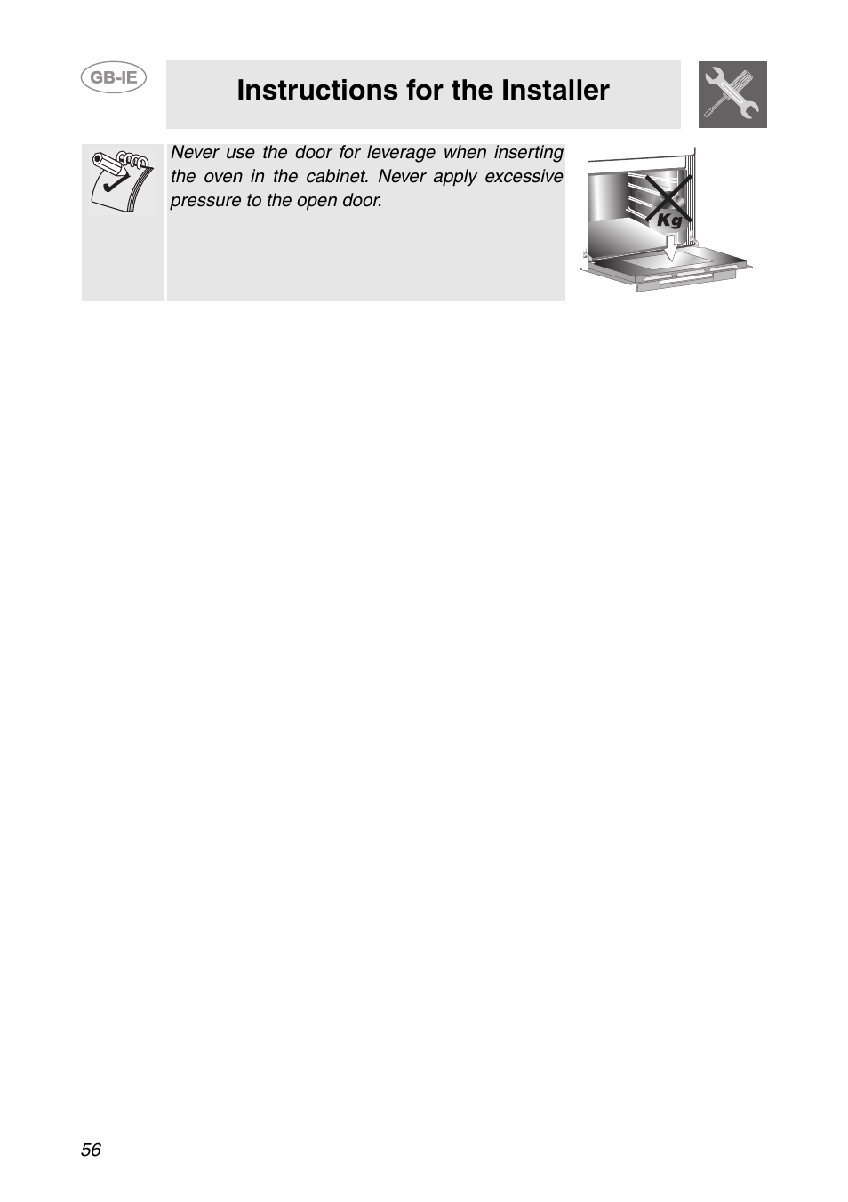 Instructions for the installer | Smeg AP361MFEB User Manual | Page 27 / 27