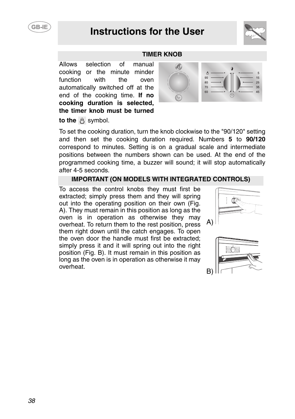 Instructions for the user | Smeg AP361MFEB User Manual | Page 9 / 27