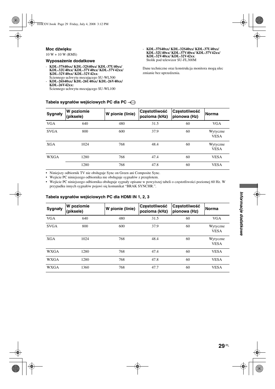 Sony KDL-26 S4000 User Manual | Page 89 / 181