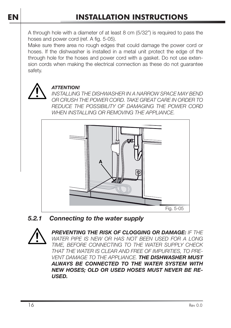 Installation instructions, 1 connecting to the water supply | Smeg STA4645U User Manual | Page 70 / 93