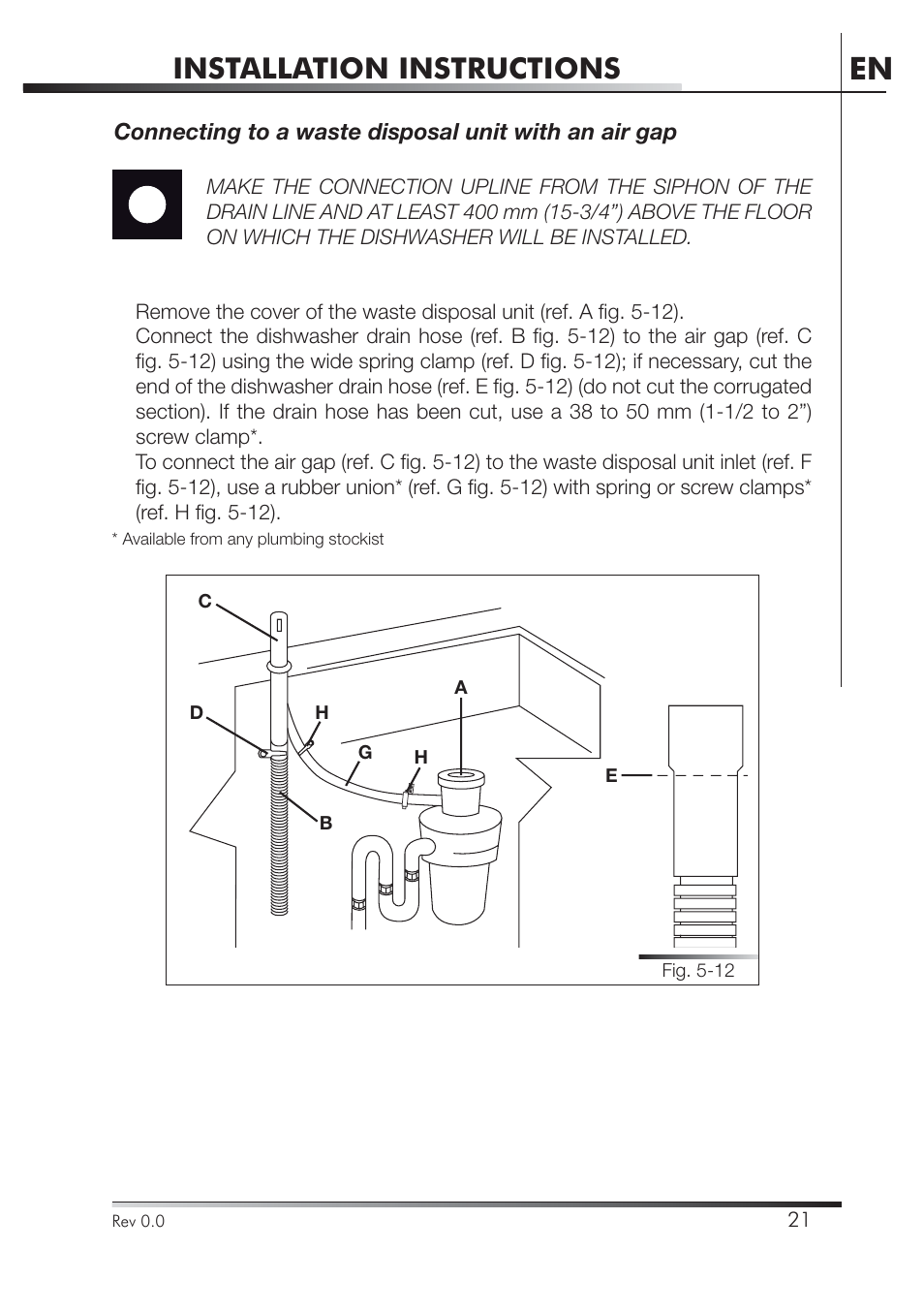 Installation instructions | Smeg STA4645U User Manual | Page 75 / 93