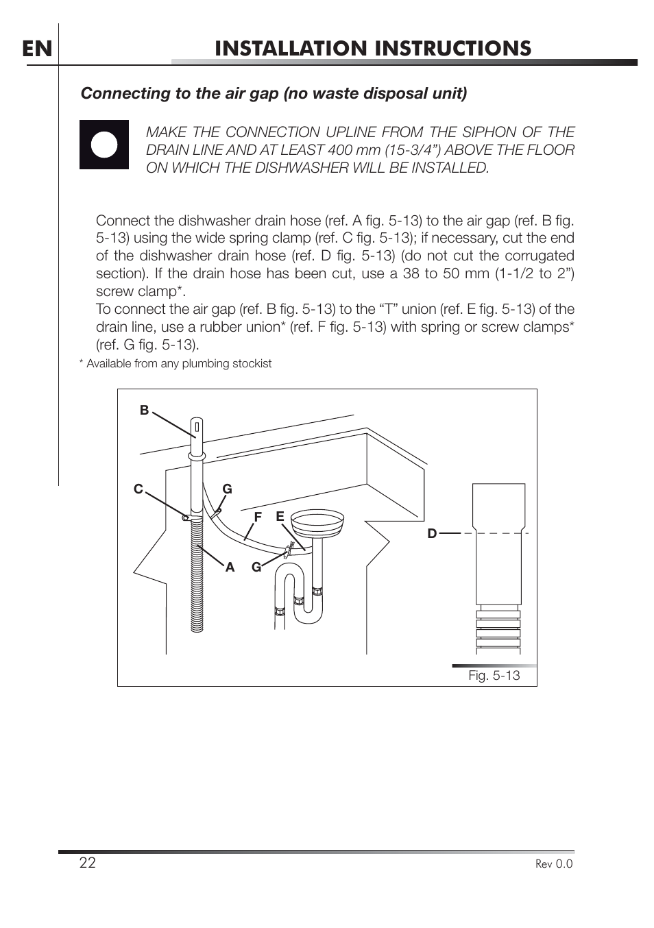 Installation instructions | Smeg STA4645U User Manual | Page 76 / 93