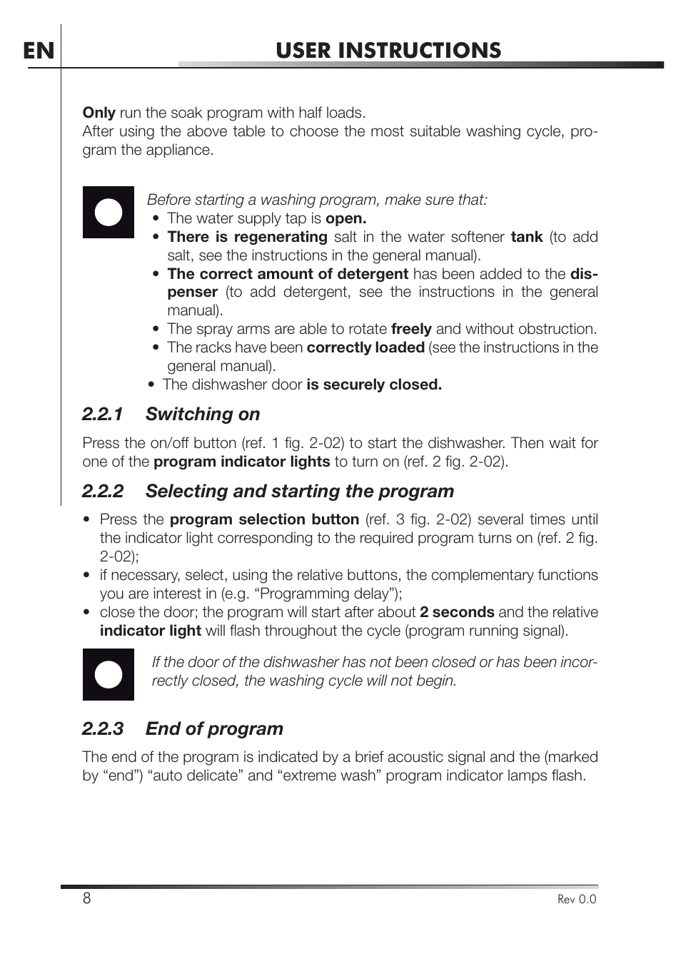 User instructions | Smeg STA4645U User Manual | Page 9 / 93