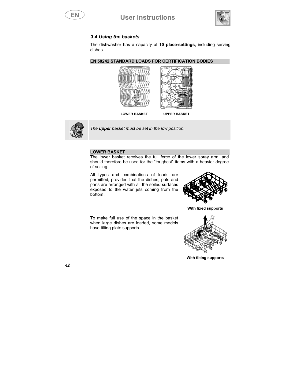 User instructions | Smeg DD409S User Manual | Page 29 / 38
