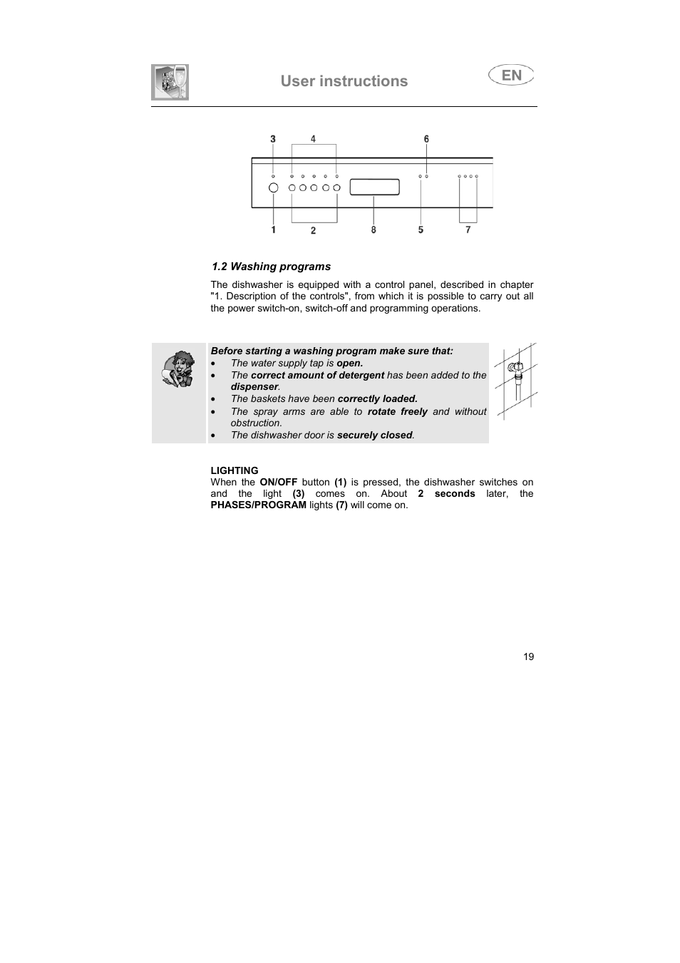 User instructions | Smeg DD409S User Manual | Page 6 / 38