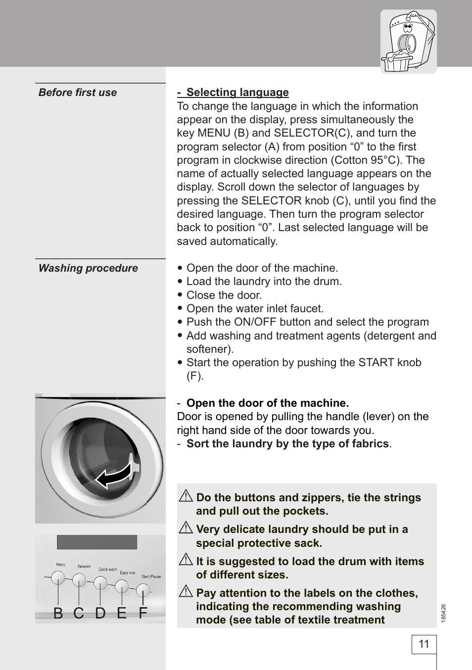 Smeg 185426 User Manual | Page 11 / 36