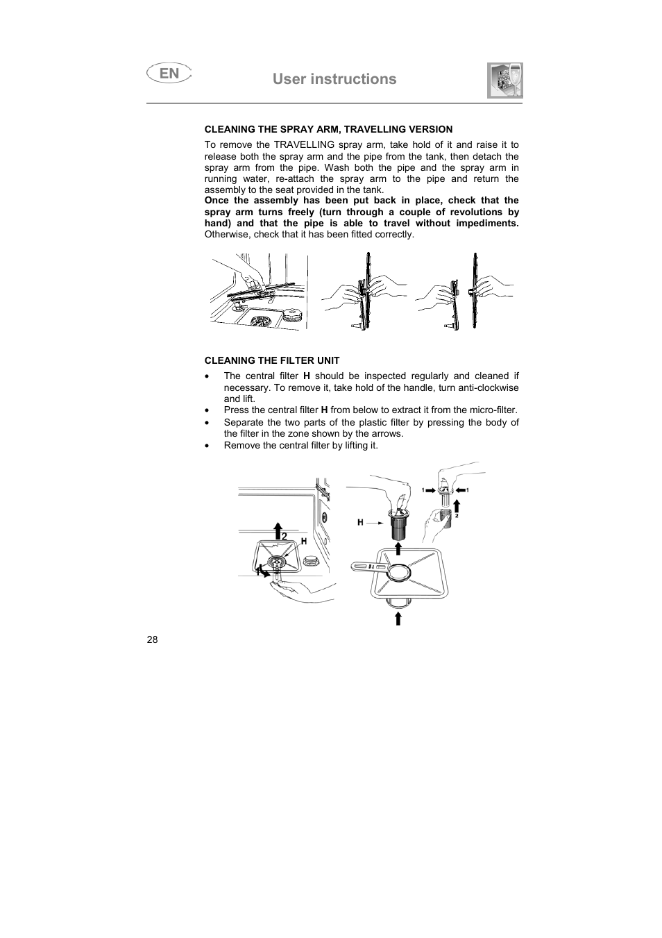 User instructions | Smeg SNZ414IS User Manual | Page 27 / 32