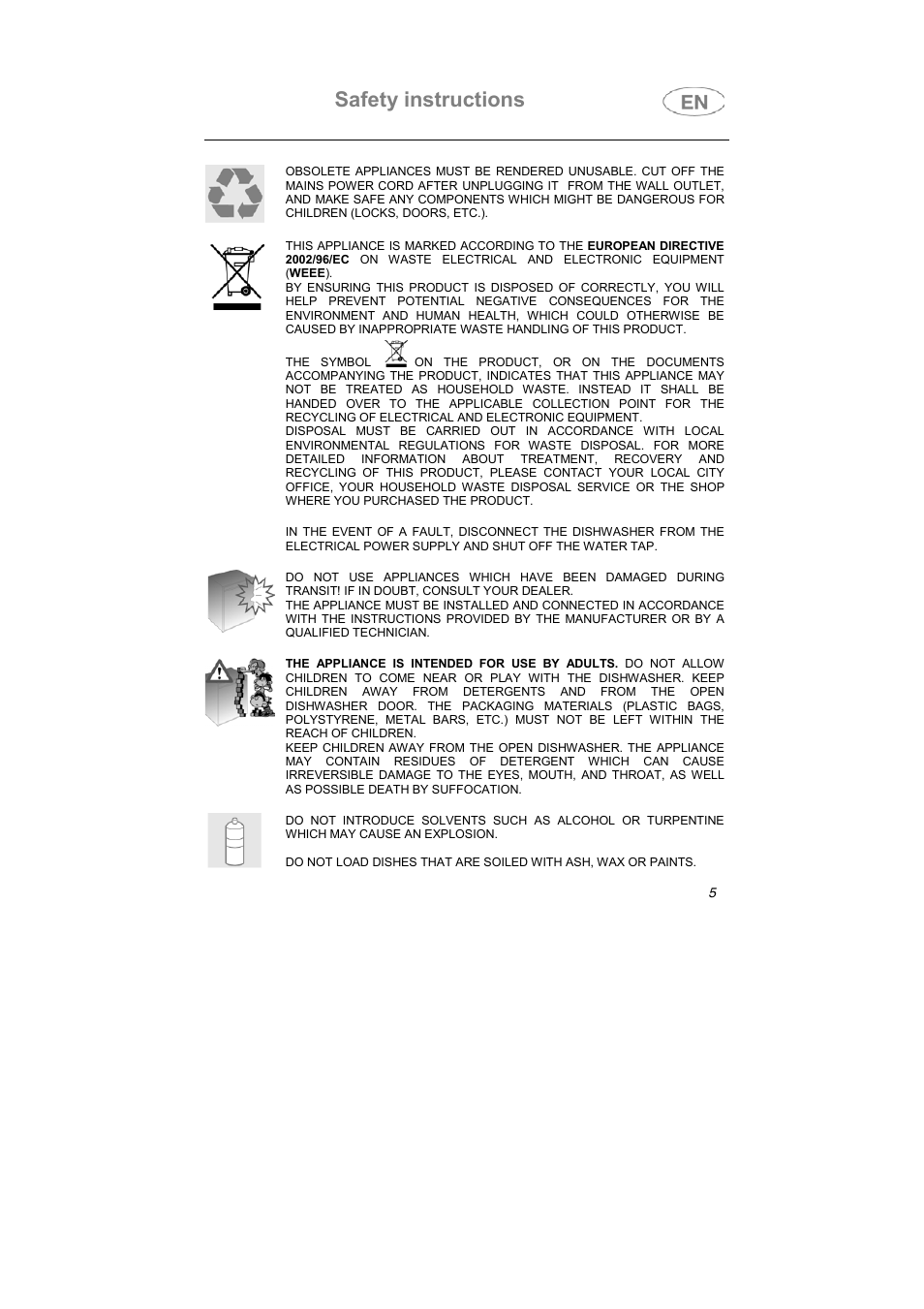 Safety instructions | Smeg SNZ414IS User Manual | Page 4 / 32